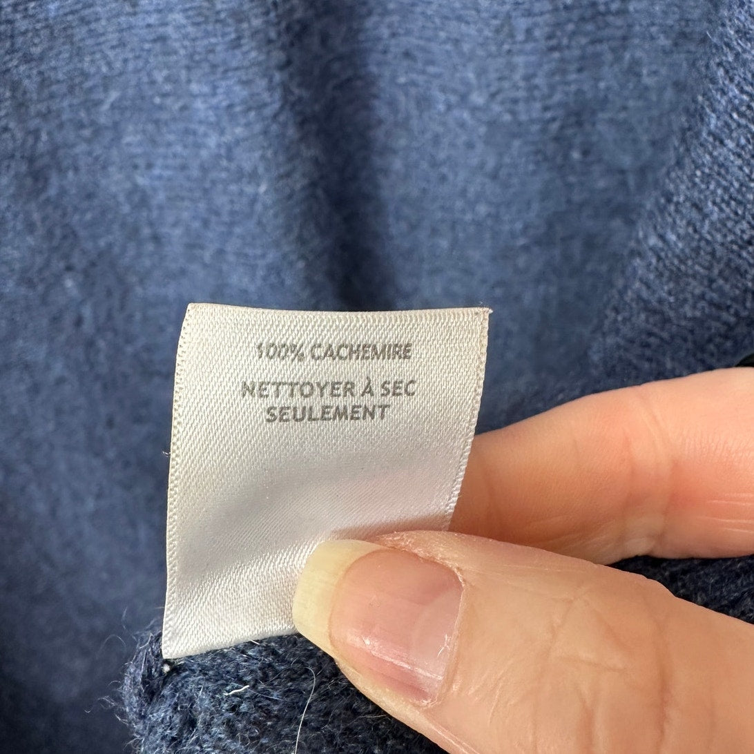 Halogen Cashmere Sweater Blue 2X Off Shoulder Tunic