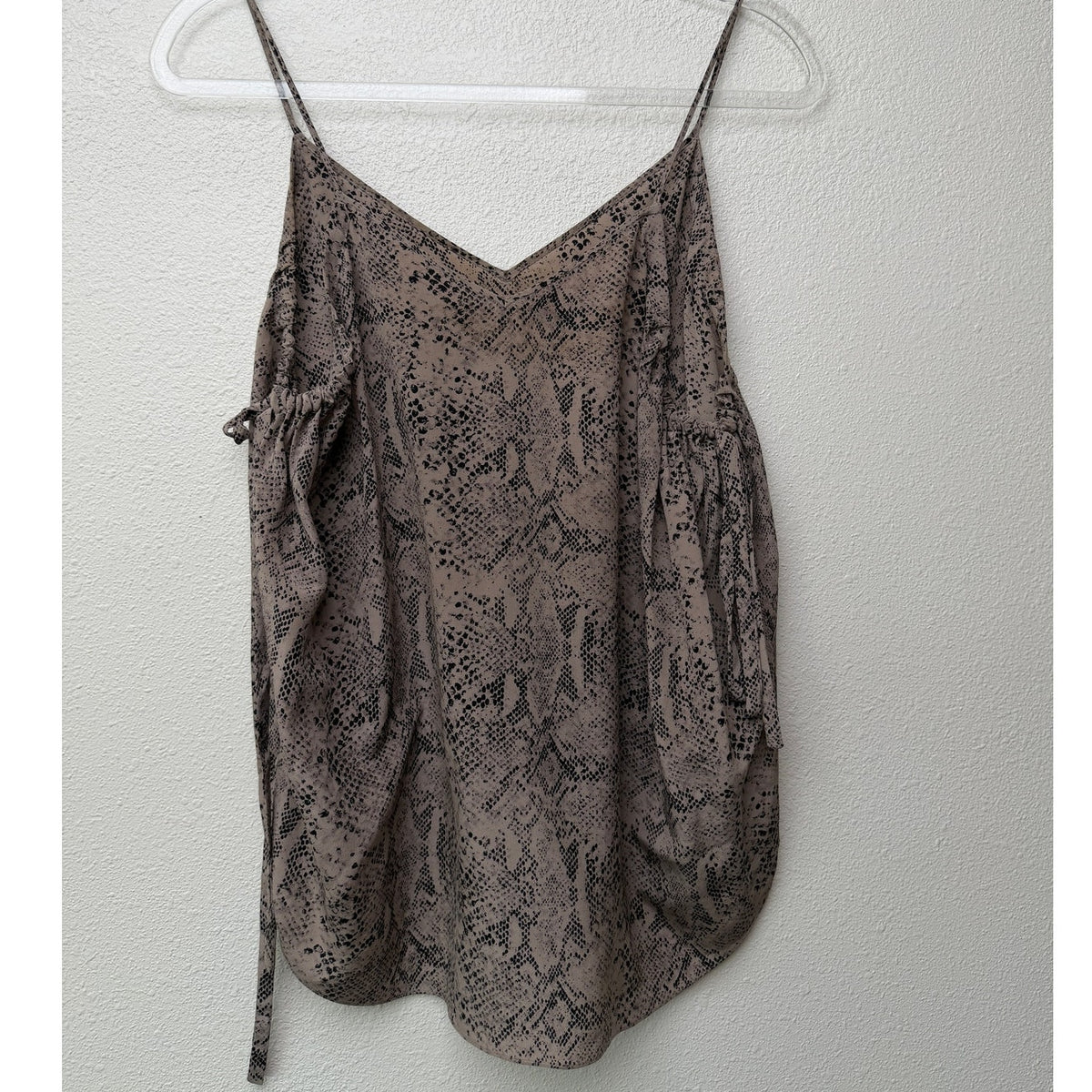 Rebecca Taylor Taupe Snake Print Silk Cami Women US 4