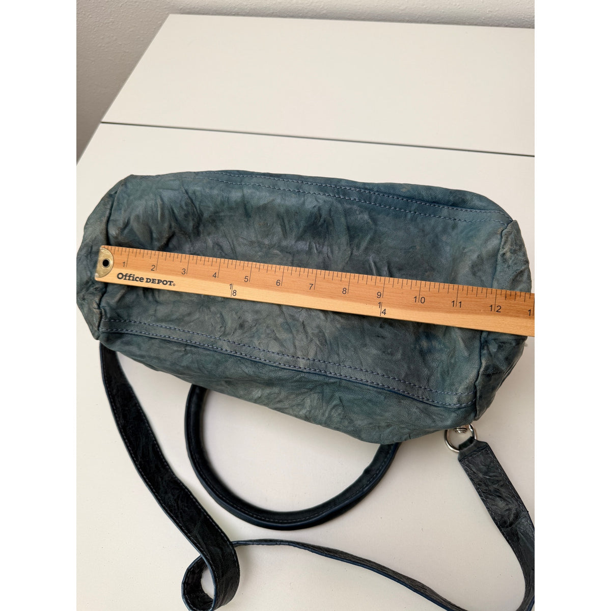 Givenchy Blue Green Zip Satchel Bag Women's