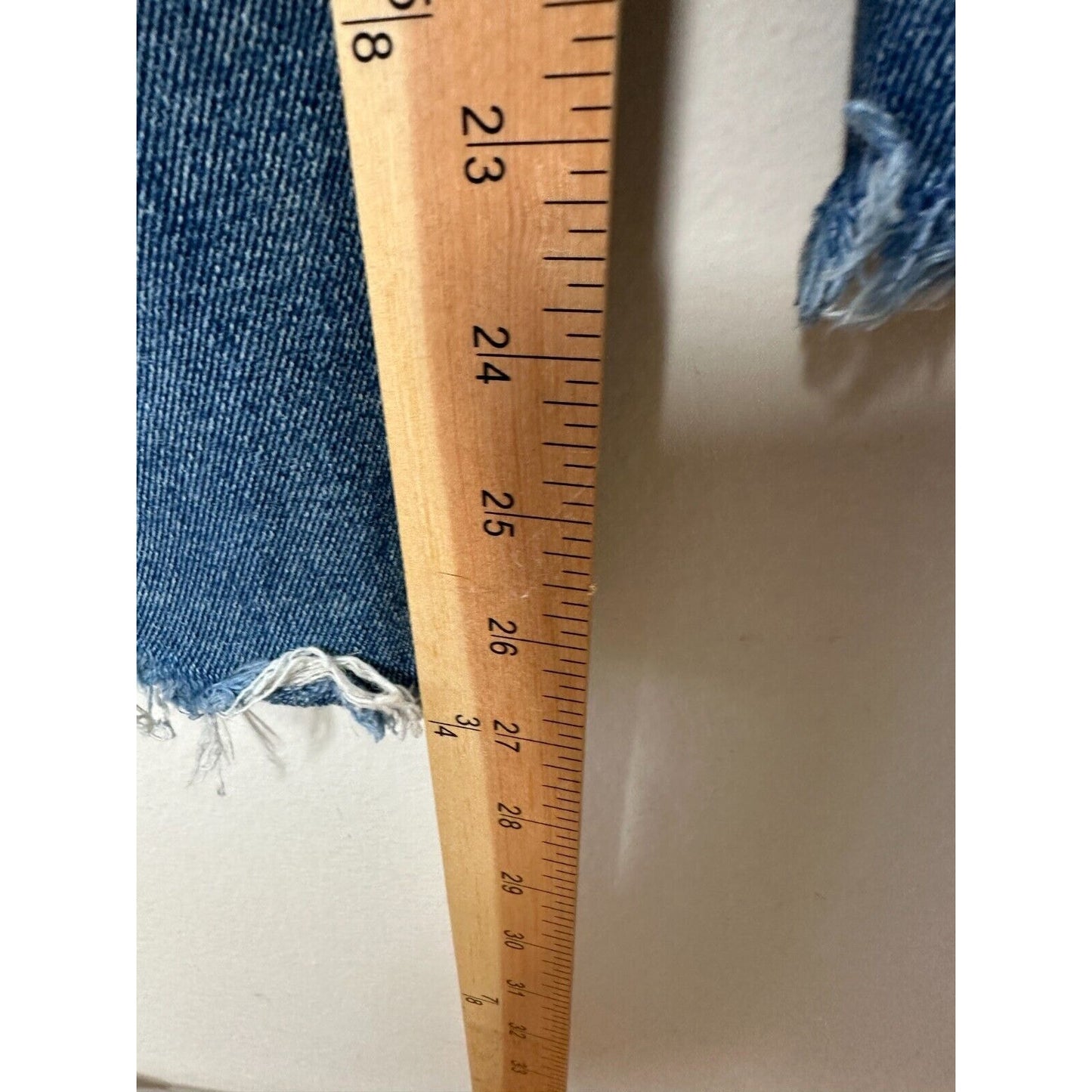 Madewell Medium wash 10" High Rise Skinny Button Fly Raw Hem Jeans 26