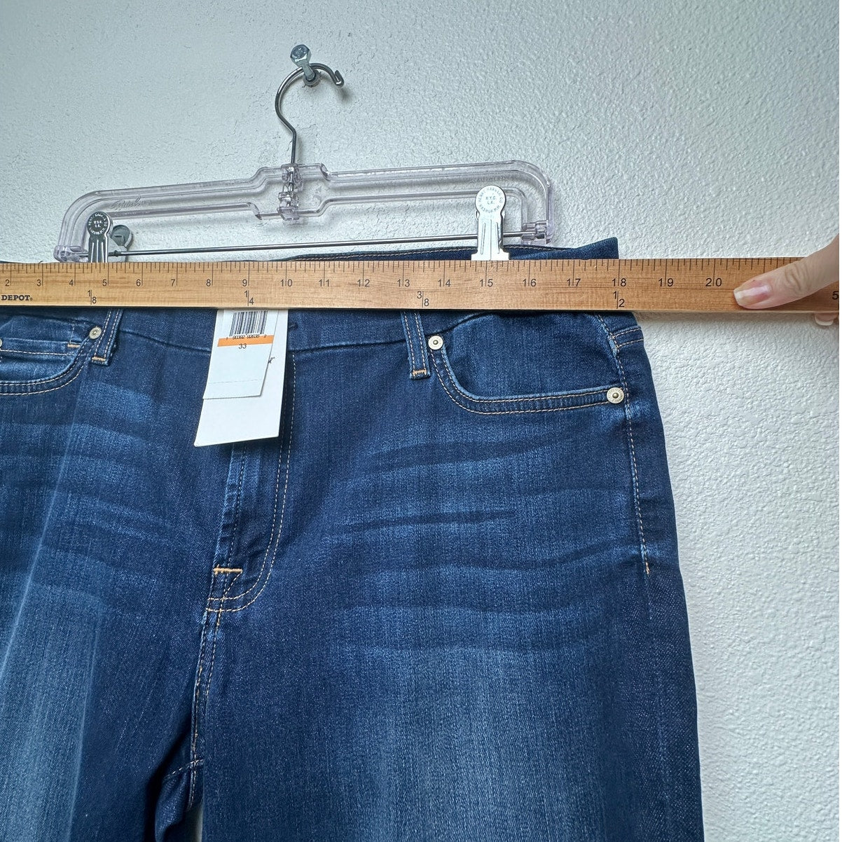 NWT 7 For All Mankind Kimmie Crop Skinny Jeans Dark Blue Women’s 33
