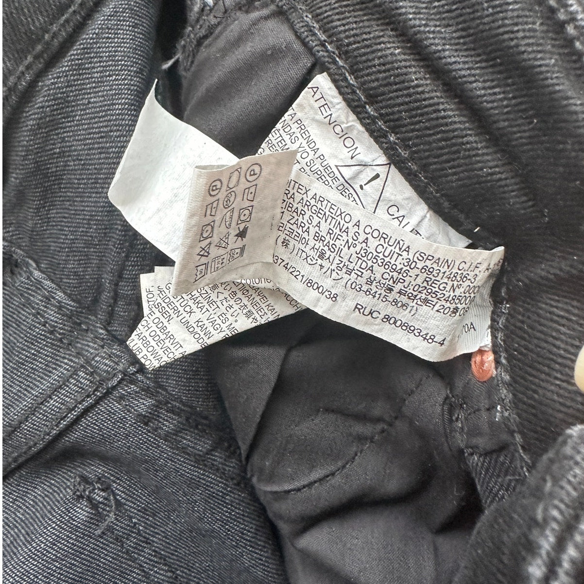 Zara Black High Waist Slim Fit 5 Pocket Jeans 6