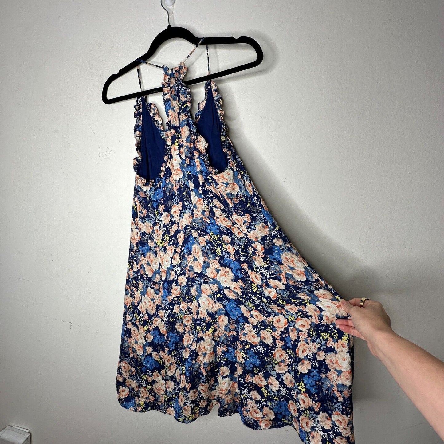 Rebecca Taylor Gigi Fleur Slip V-Neck Racer Back Silk Pleated Fabric Dress 8