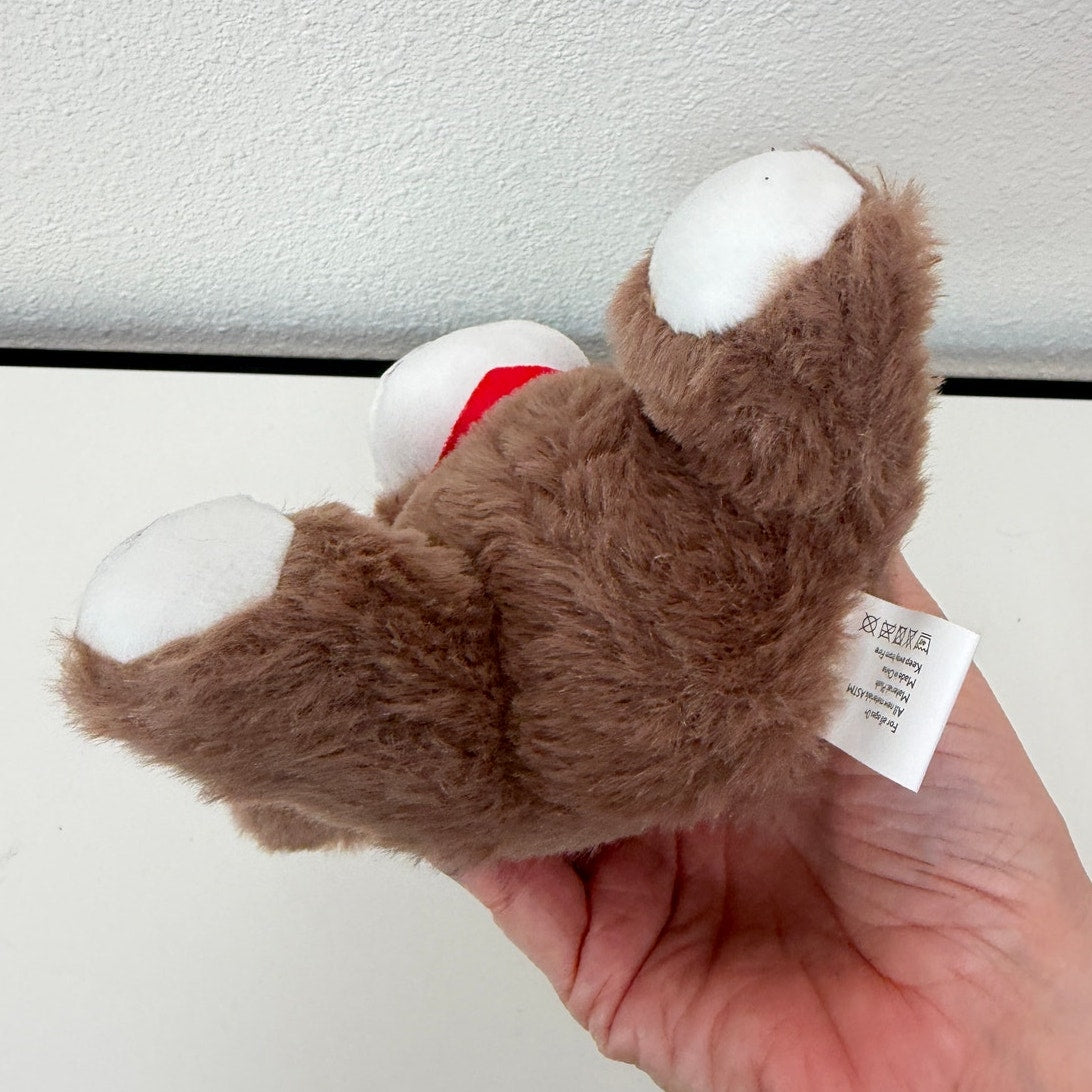 NWT Toyota Brown Plush Dog Stuffed Animal Red Bandana Promo Mascot 6"