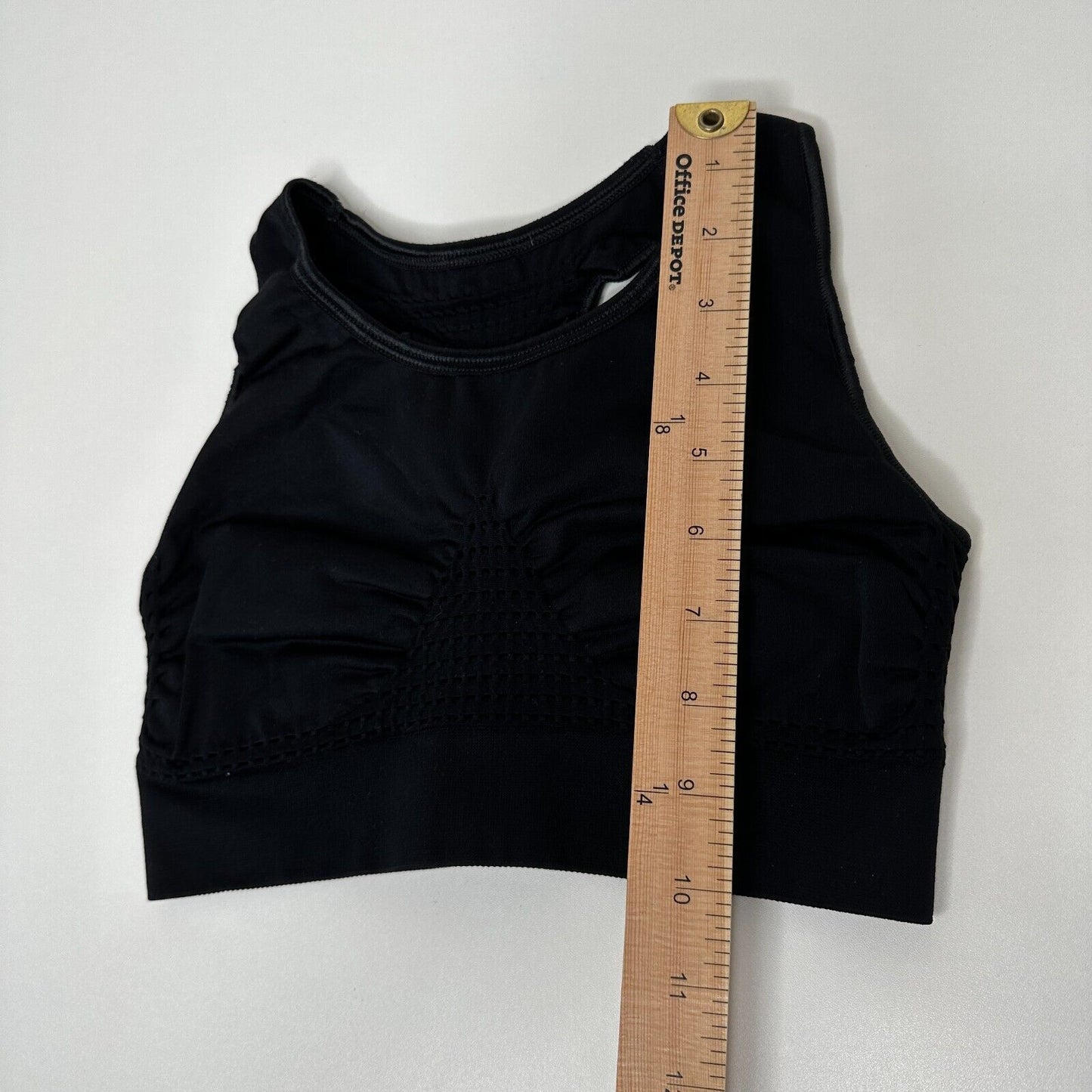 Sweaty Betty Black High Neck Sports Bra Sweat Wicking Stretch Racerback Crop Med