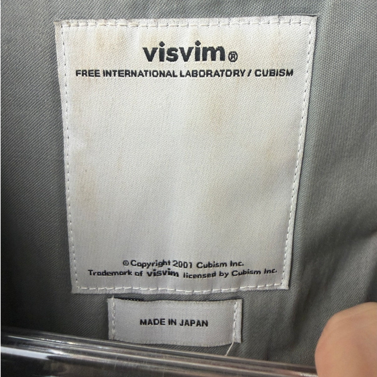 RARE Visvim Thorson Flag Panel MA-1 Bomber Jacket Size 3 Gray Japan