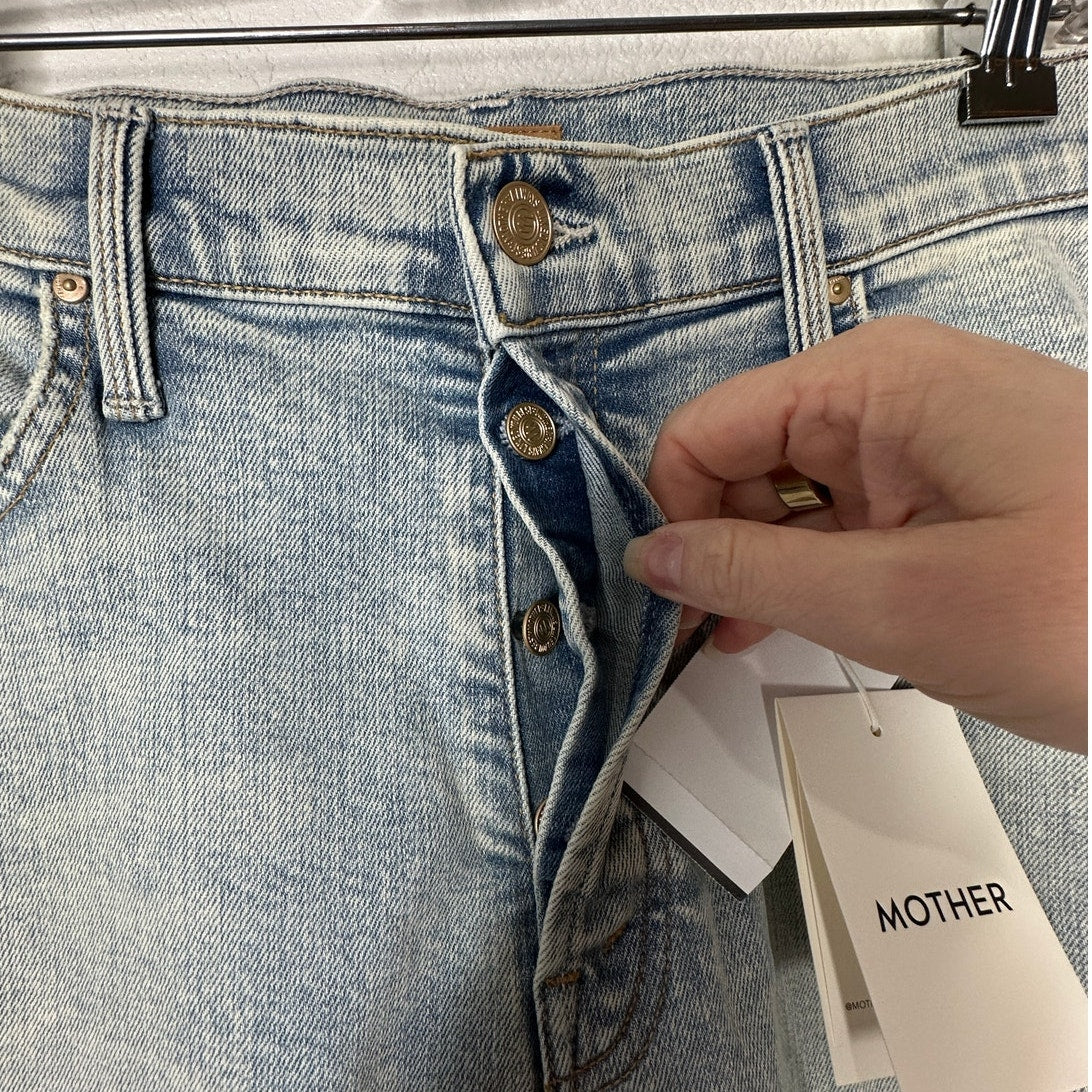 NWT Mother Light Acid Wash Button Fly tomcat Marrakesh Jeans 32