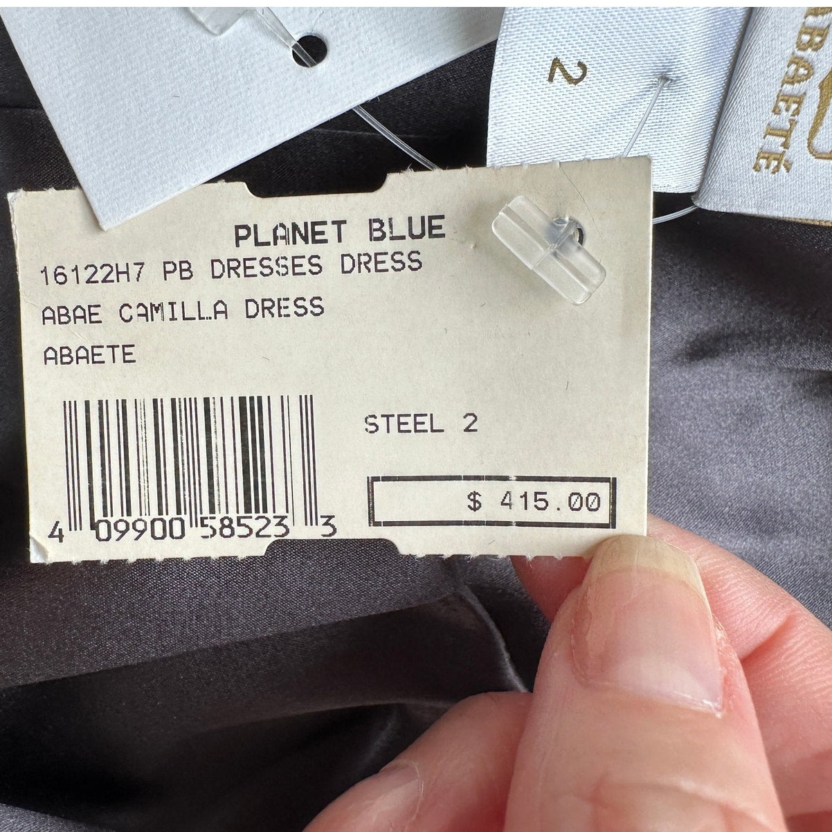 NWT Abaete Silk Gray Purple Black Camilla Sleeveless Colorblock Dress 2