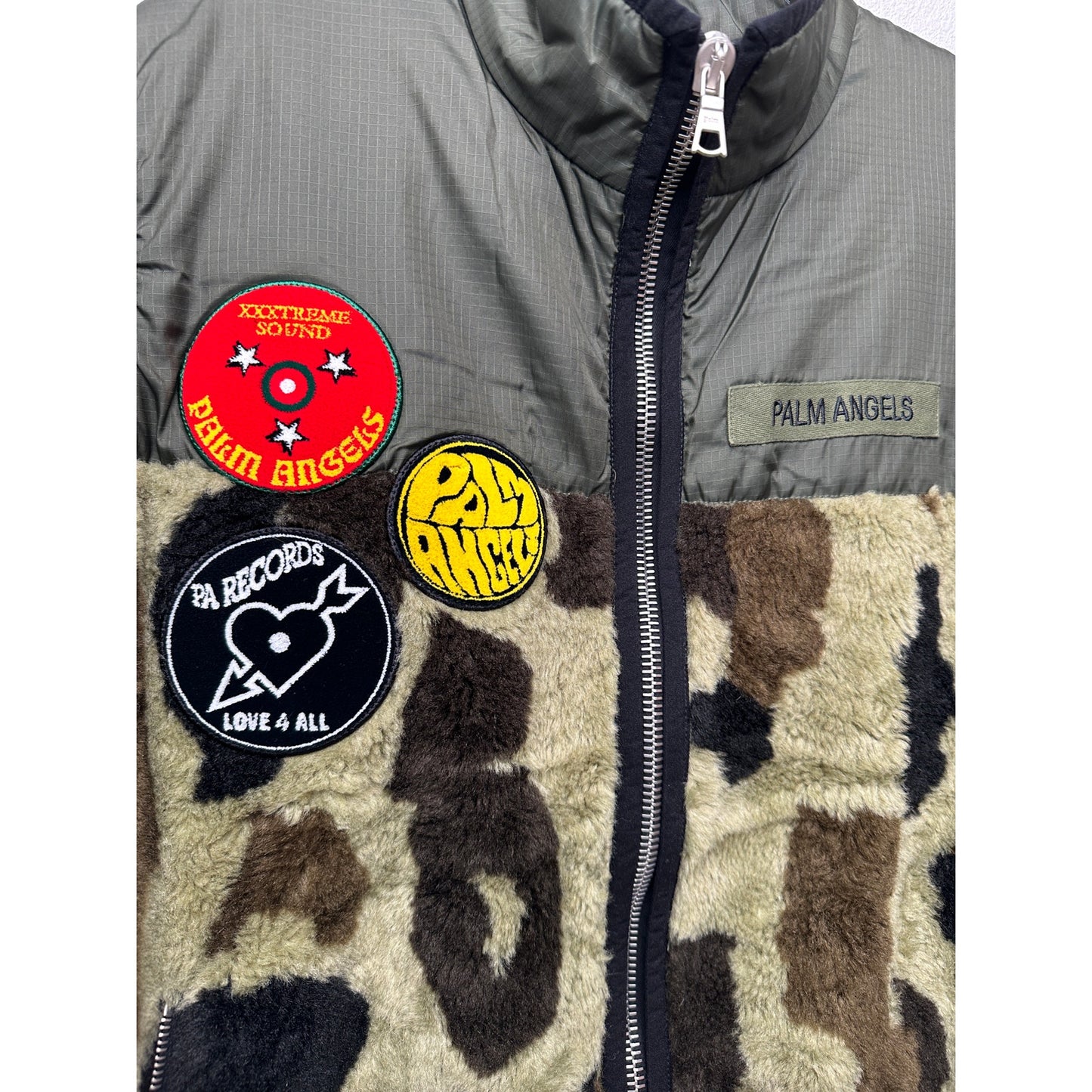 NWOT Palm Angels Records Pile Military Camo Vest Green Men’s L