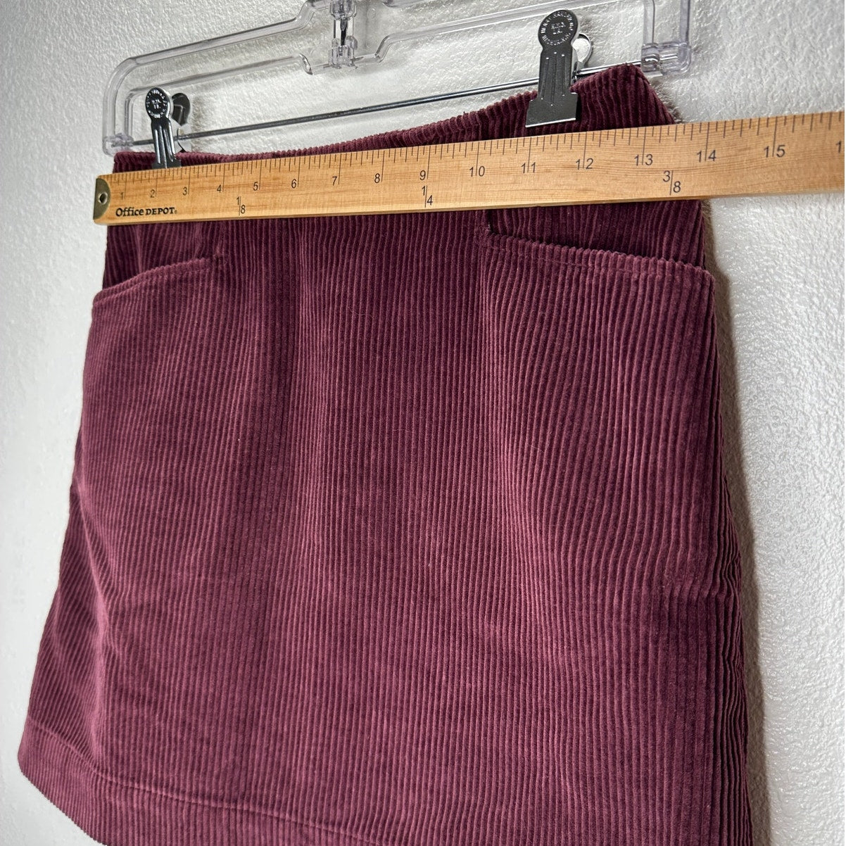 AG Adriano Goldschmied Plum Corduroy Front Pocket Back Zip Mini Skirt 25