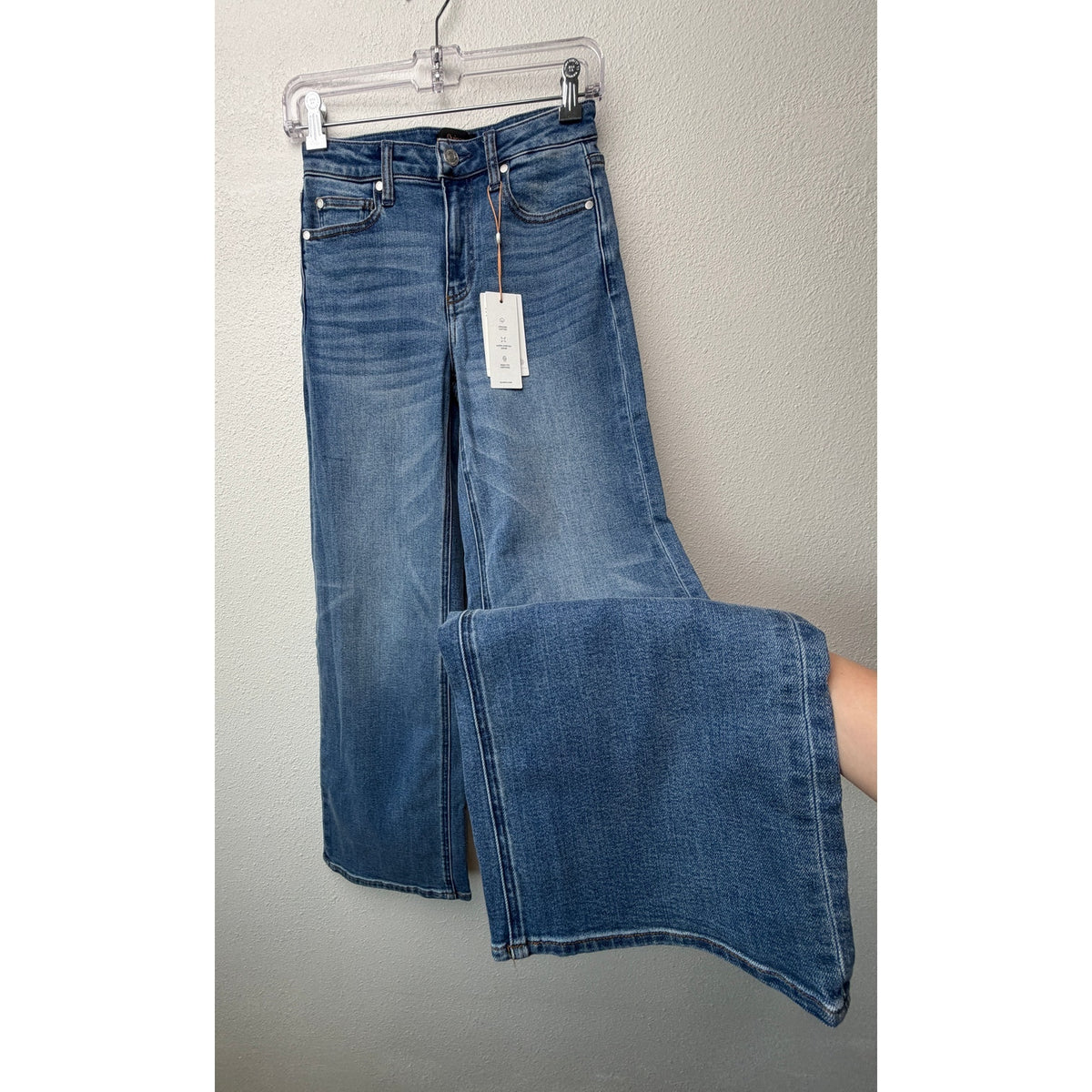 NWT Quince Bella Womens Blue Wide Leg Jeans 25