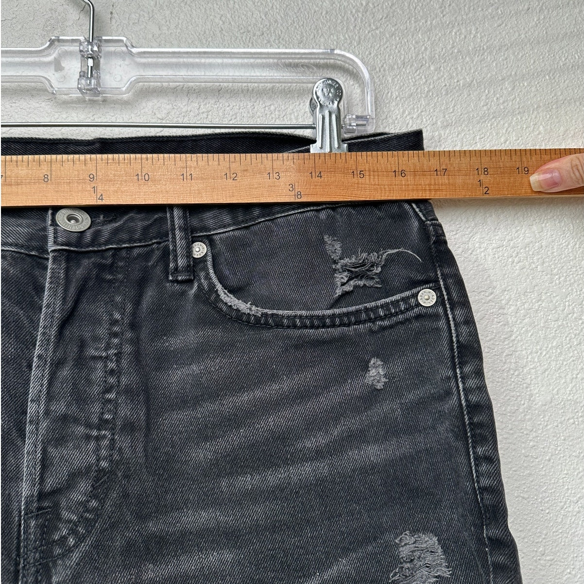 &Denim  by  H&M  Black Gray Denim Shorts Size 30