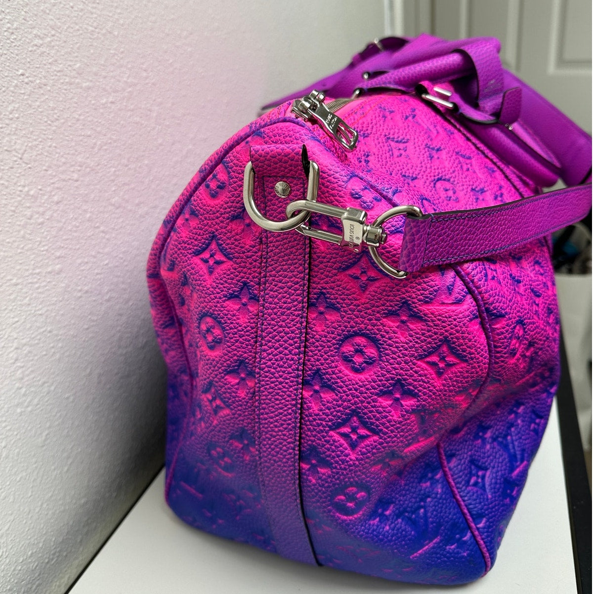 NWOT Keepall Bandouliere 50 Taurillon Illusion Virgil Abloh