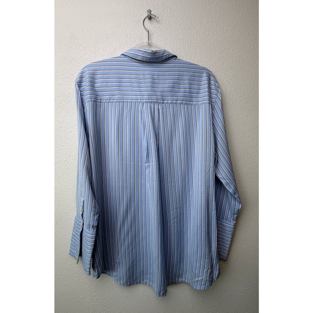 Treasure & Bond Blue Striped Boyfriend Shirt Womens XL