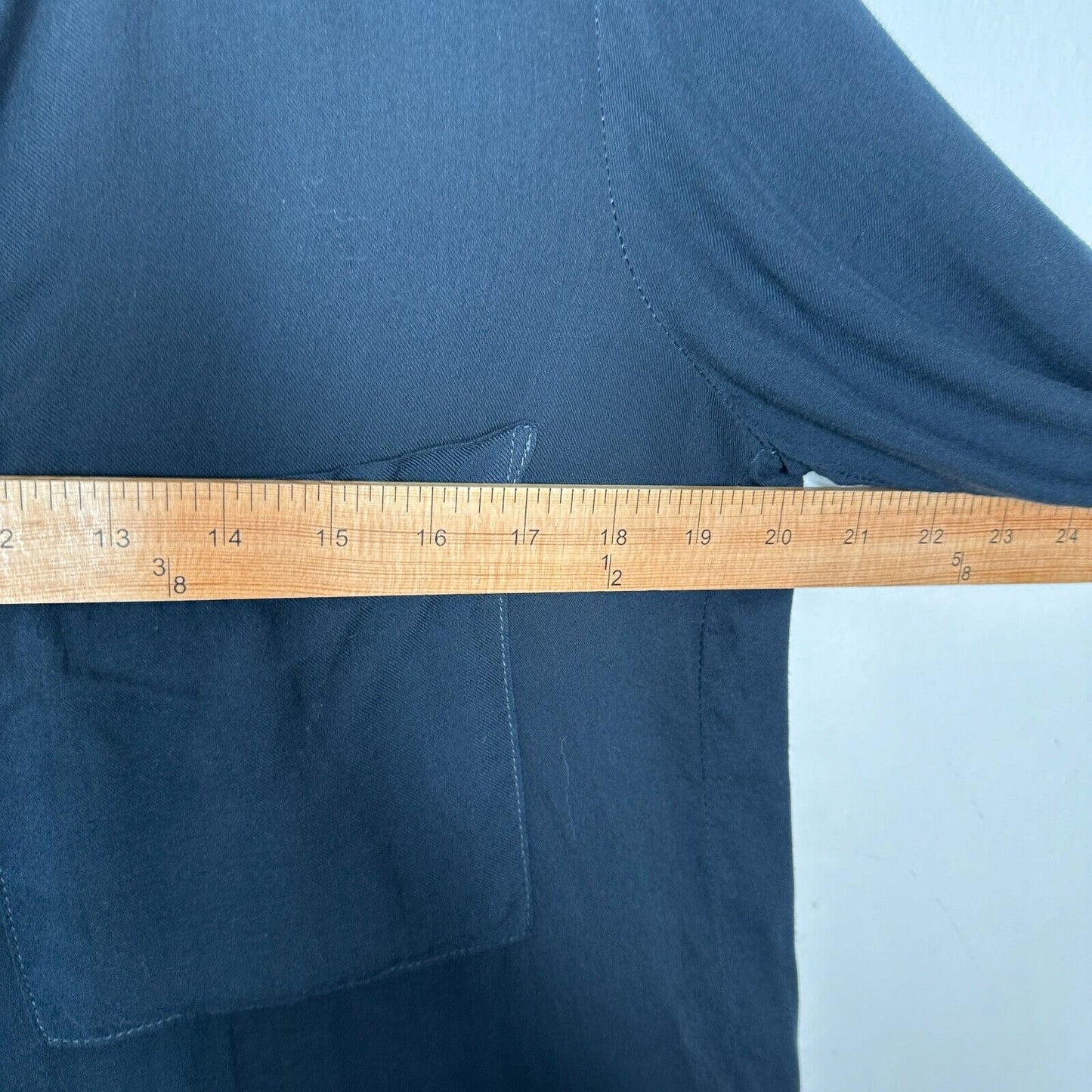 Cloth & Stone Black Henley Half-Button Long Sleeve V-Neck Shirt Tail Hem Top SM