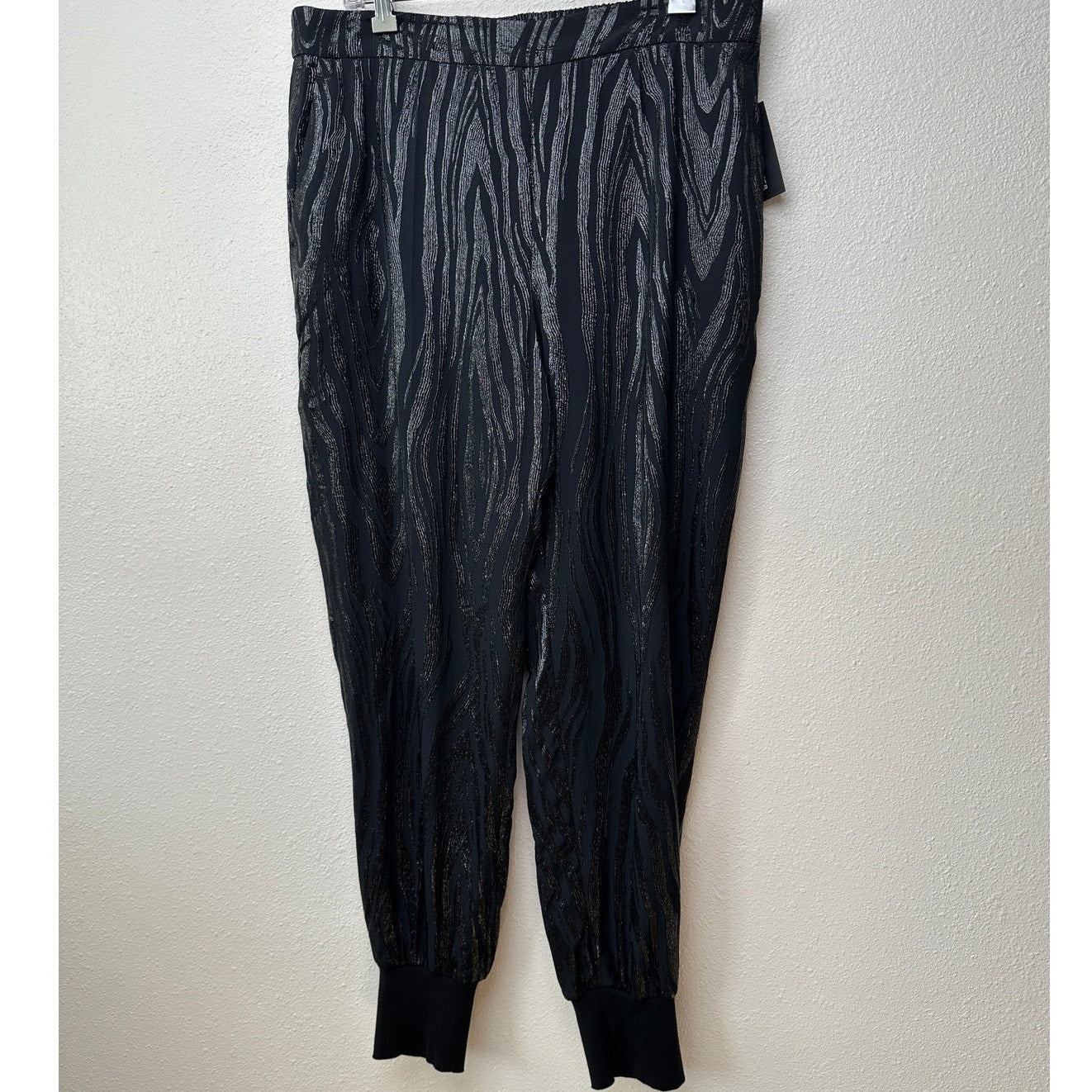 NWT Stella McCartney Woodgrain Jogger Pants Black US L