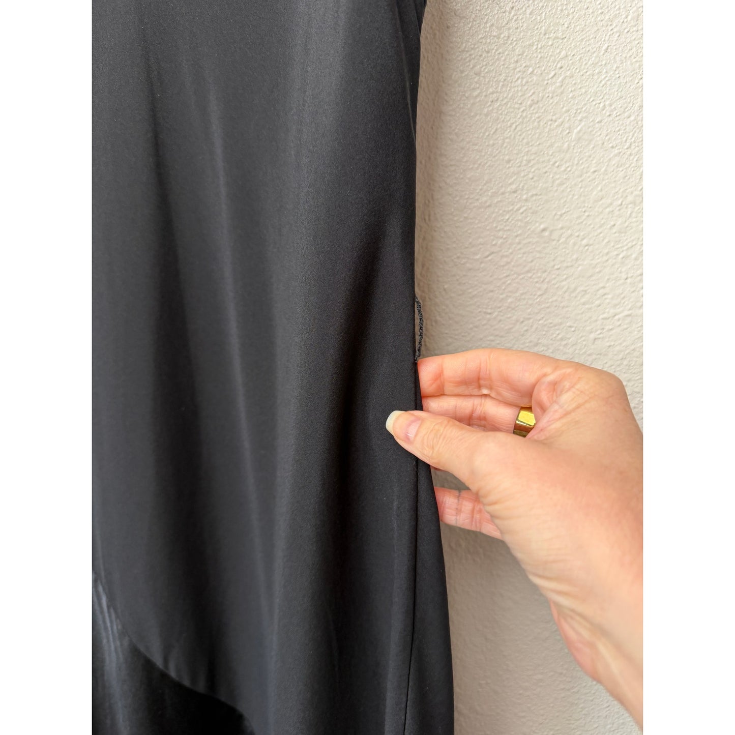 Malia Mills Black Silk Maxi Slip Dress Womens 4