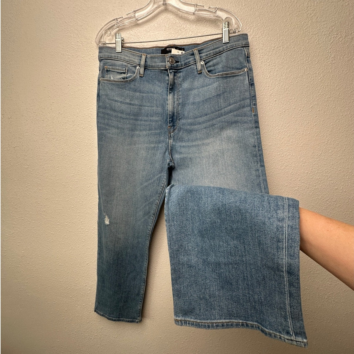 NWT Hudson Barbara High Waist Crop Straight Jeans Blue Women’s 33