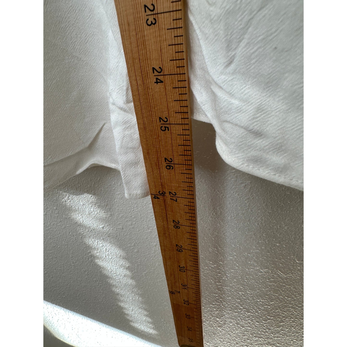 Acoa Off White Elastic Waist Pocketed Lined Flowy Pant XS