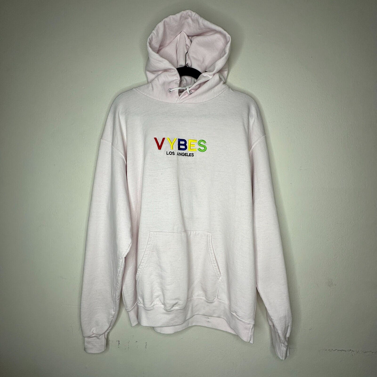 RARE Saint Luis NYC Light Pink Sweatshirt Hoodie VYBES Los Angeles David Bowie M