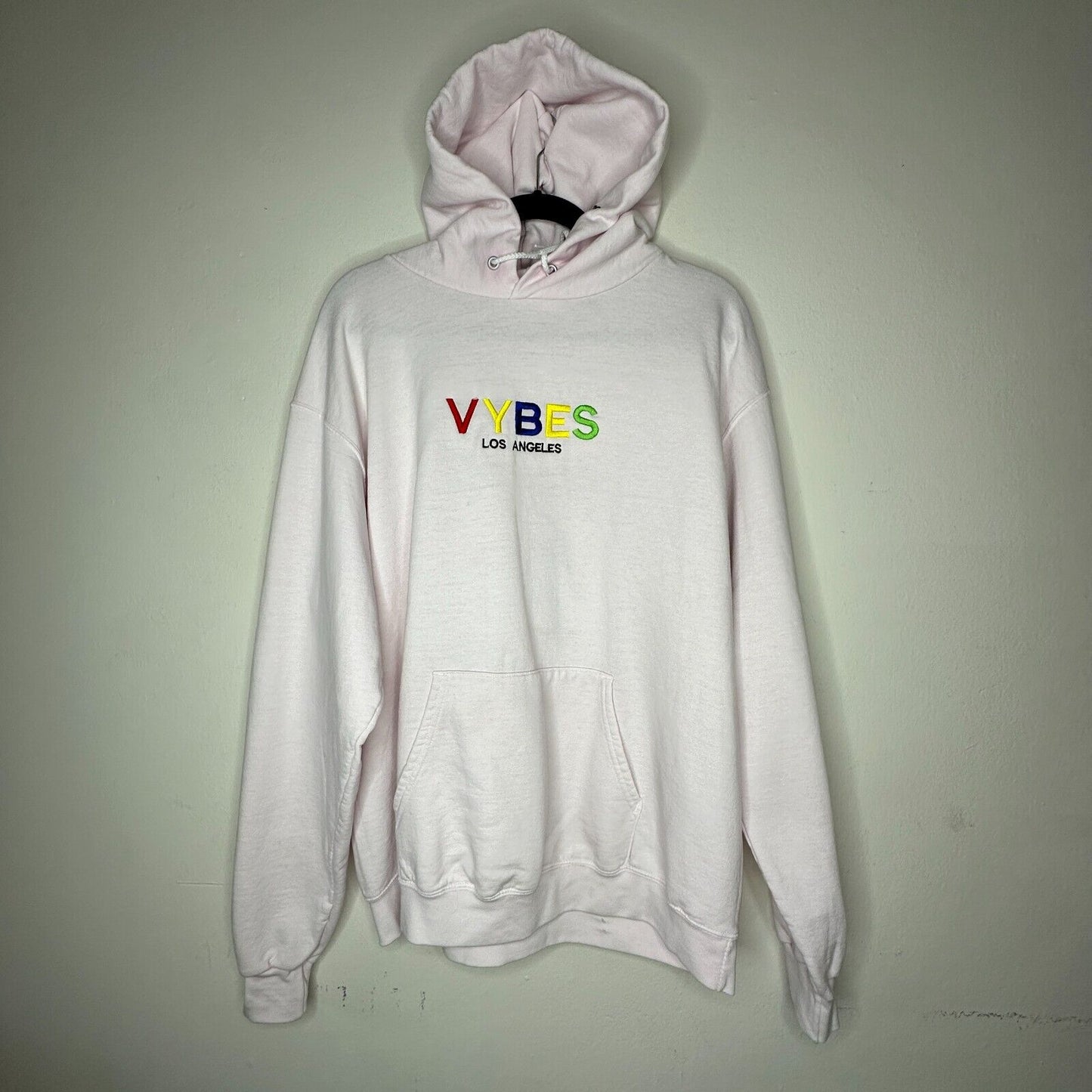 RARE Saint Luis NYC Light Pink Sweatshirt Hoodie VYBES Los Angeles David Bowie M