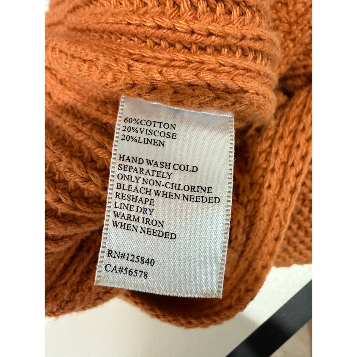 Intermix Rust Orange Ribbed Knit Tank Women S