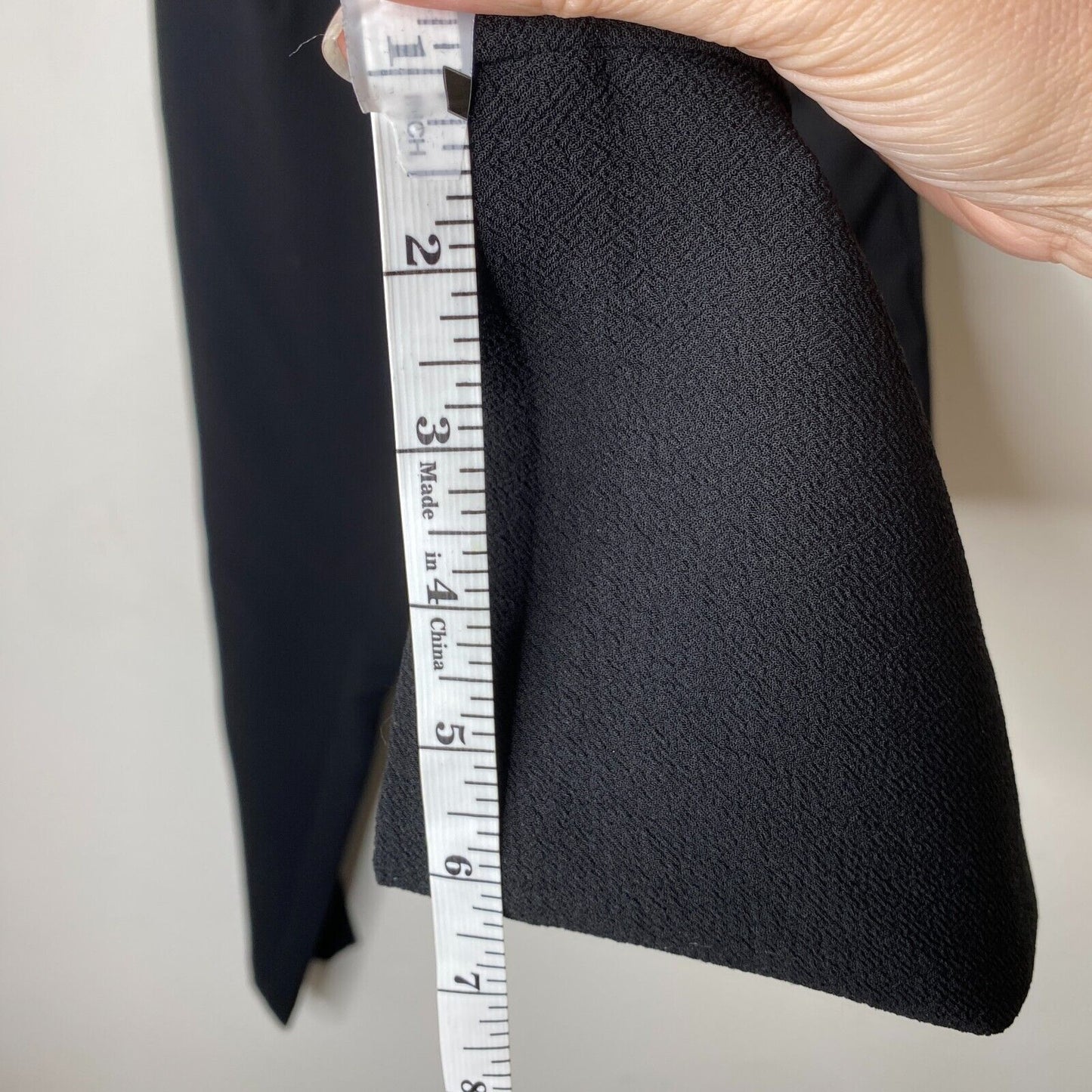 Loft Jet Black Capri Trouser Pants Hook Eye Closure Cute Tie Front 6 Petite