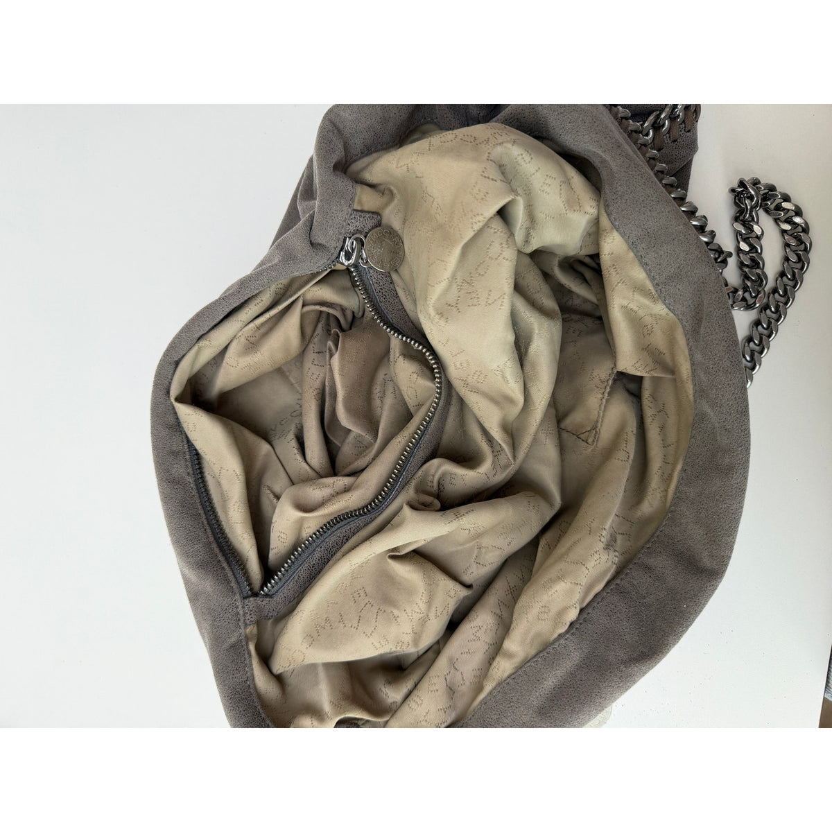 Stella McCartney Gray Chain Tote Bag Women's Large