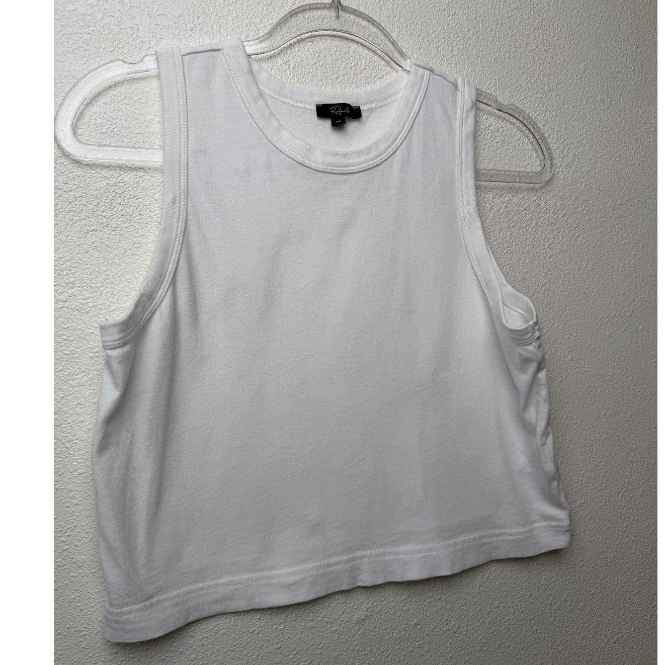Rails Boxy Tank Top Crop White Women US XS