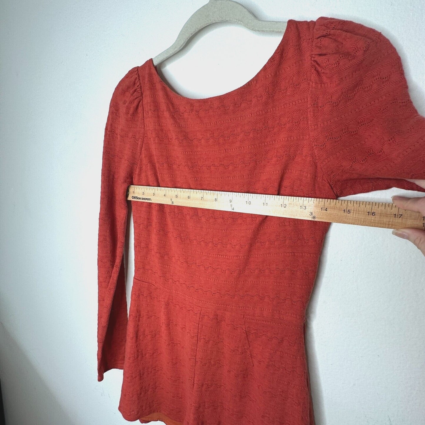 Ark & Co Salmon High Neck Long Sleeve V Back Zip Embroidered Zip Romper S