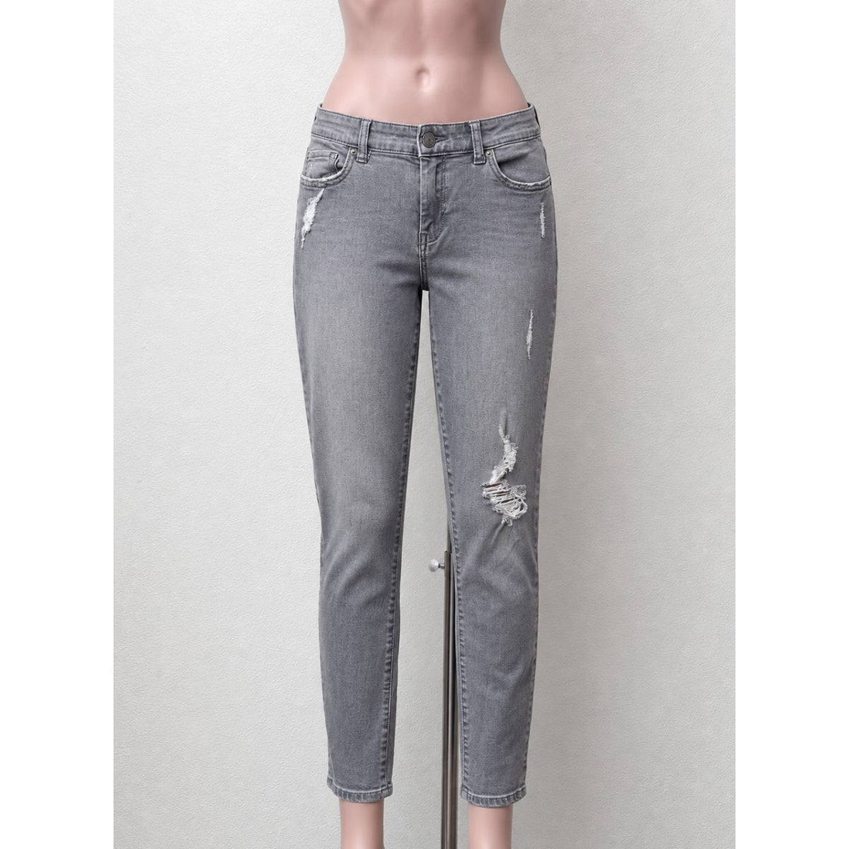 Banana Republic Gray Distressed Skinny Jeans Womens 8P
