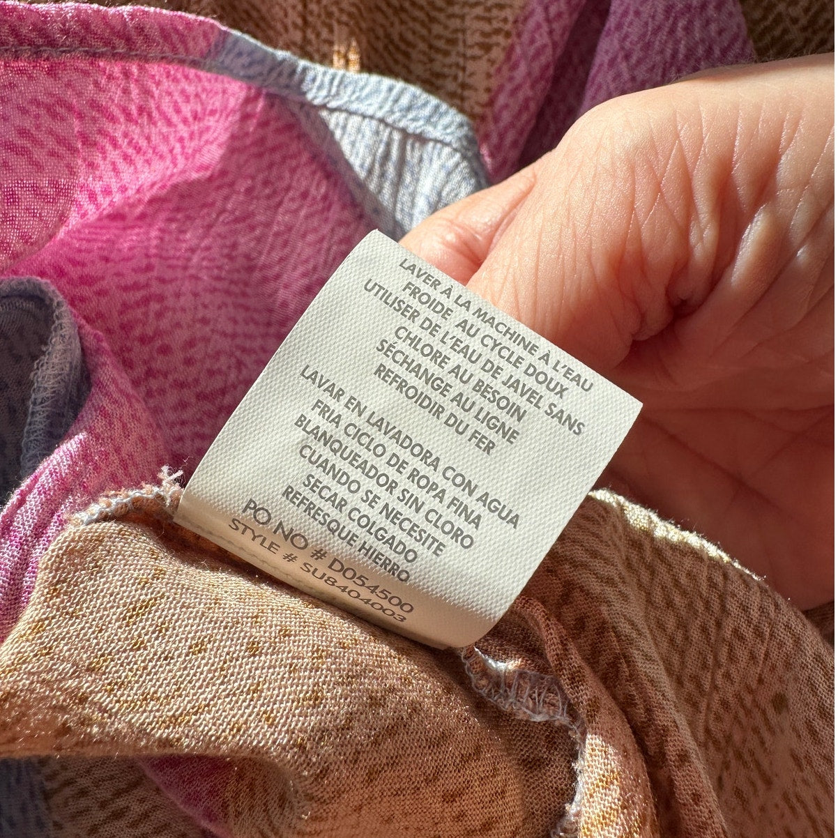 NWT Oneill Bahama Pink Tan Blue Button Keyhole Tie Racerback Top XS