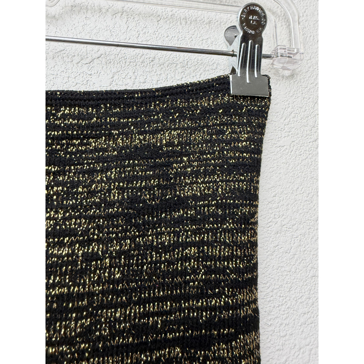 NWT KD Dance Womens Black Gold Metallic Tube Dress S