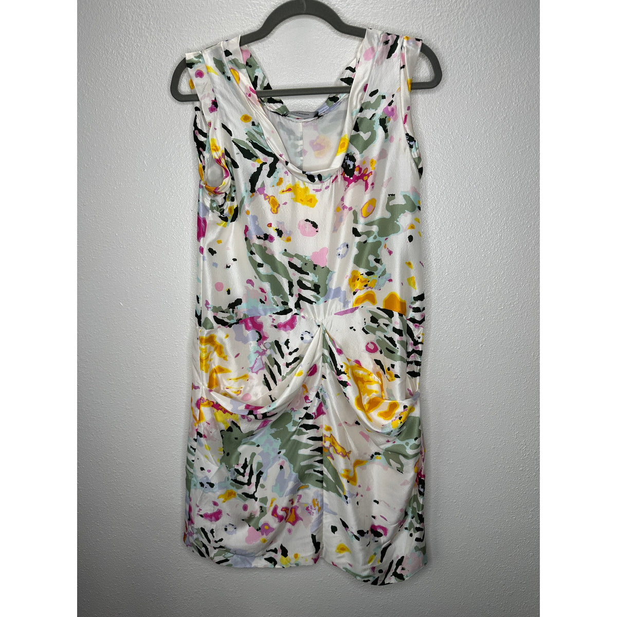 Thakoon White Floral Print Sleeveless Silk Sheath Mini Dress 6