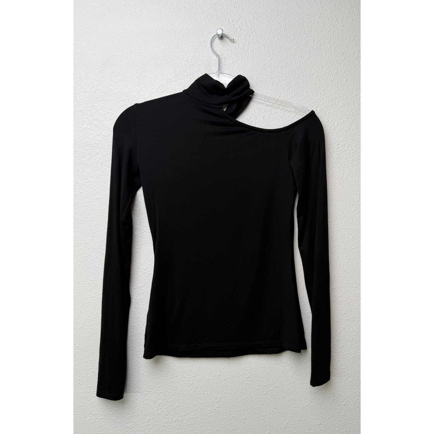 Marcella Allegra Black Cutout Top Women XS Turtleneck