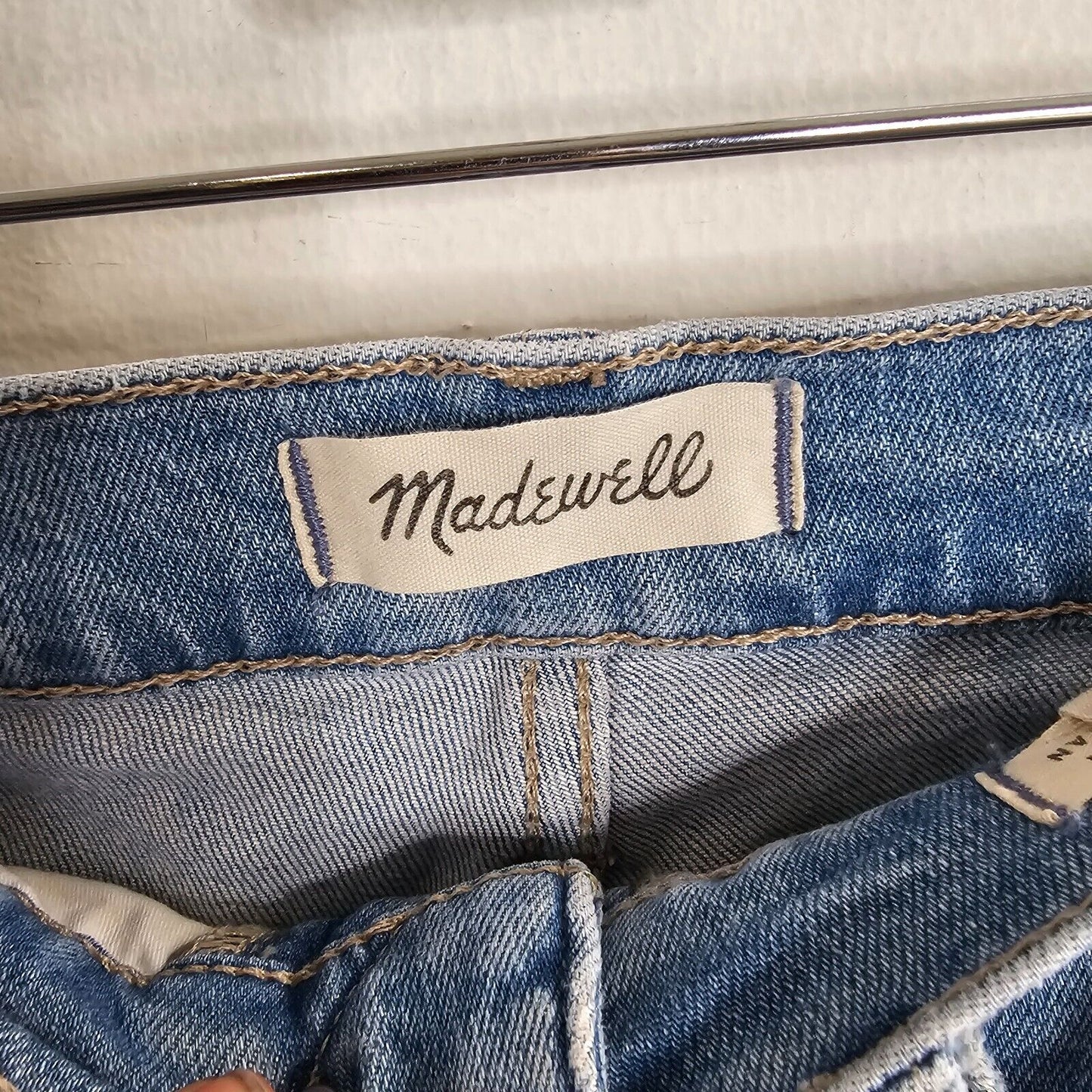 Madewell Medium-Blue Wash The Perfect Vintage Jeans Raw Hem Edition High Rise 28