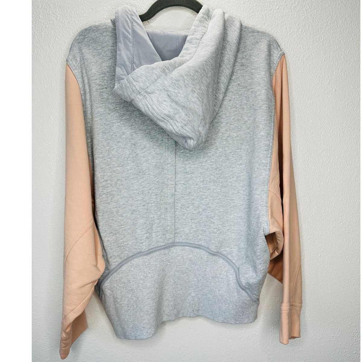 NWOT Stella McCartney x Adidas Heather Gray Peach Hoodie Zip Sweater L