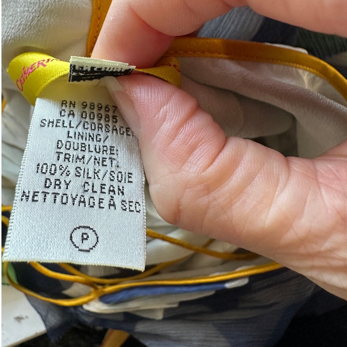 Catherine Malandrino Blue Green Cream Sleeveless Silk Tie Dress 6