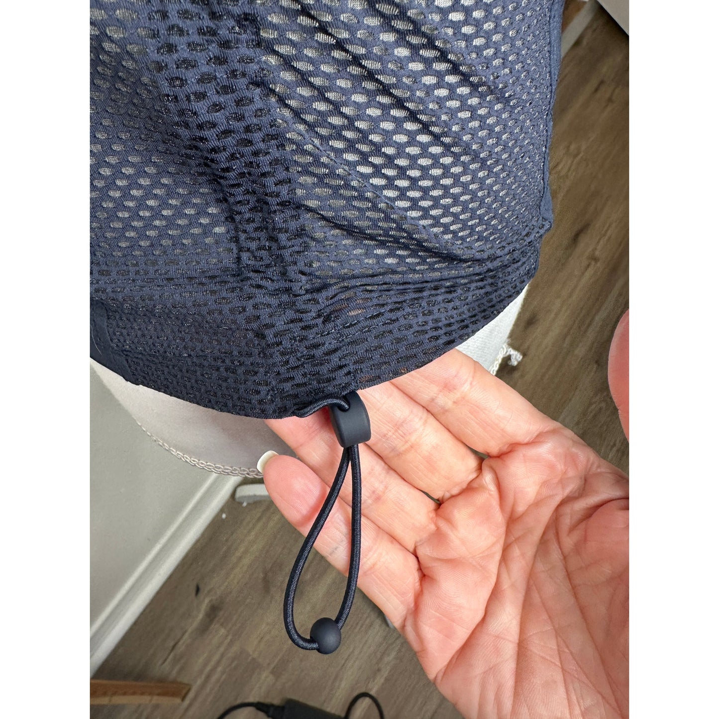 Athleta Navy Blue Mesh Racerback Tank Top XXS – Adjustable Sides Activewear