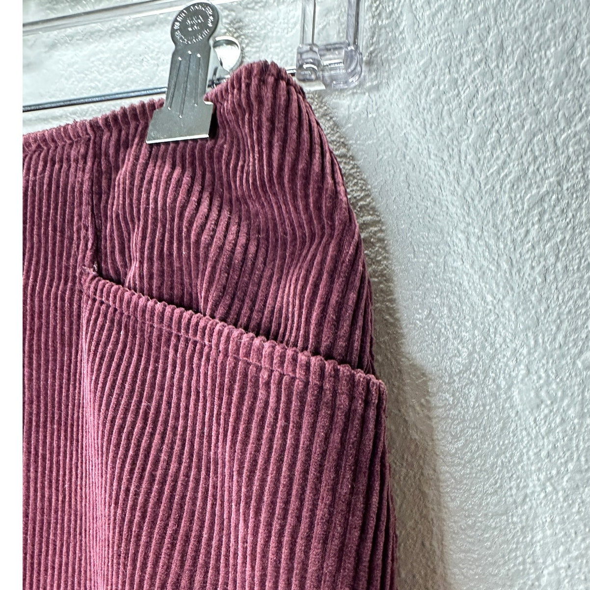 AG Adriano Goldschmied Plum Corduroy Front Pocket Back Zip Mini Skirt 25