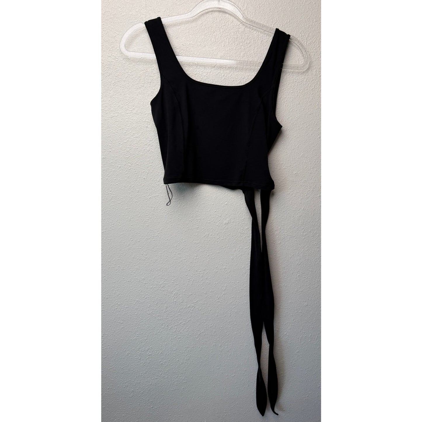 Lululemon Get Centred Crop Tank Black Women Size 2 Side Tie