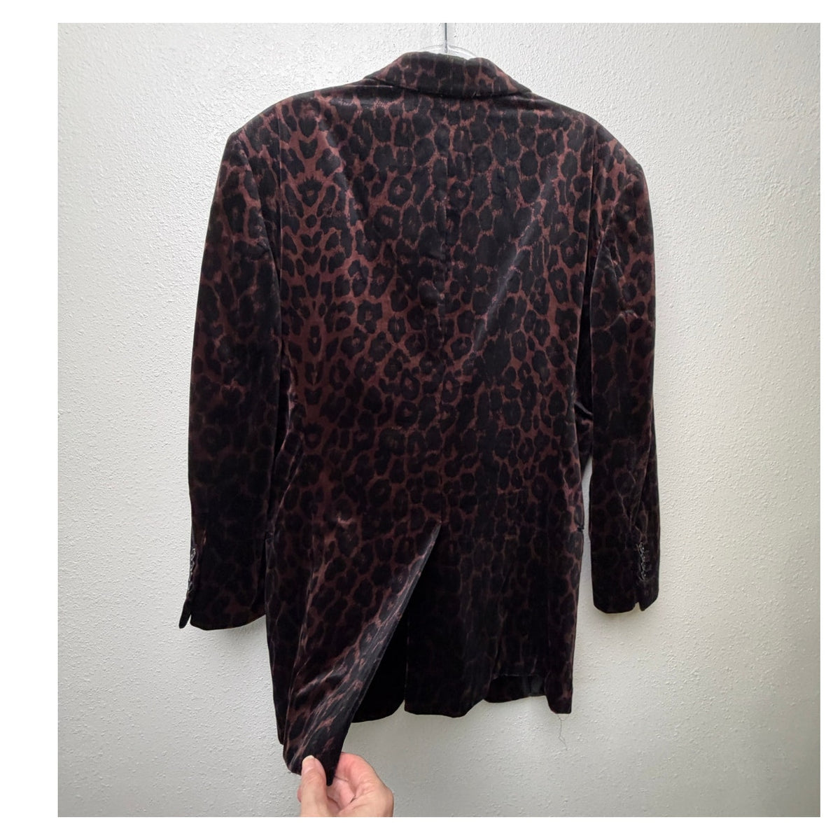 Tom Ford Leopard Print Velvet Blazer Cocktail Jacket Brown Black Men's US 48R