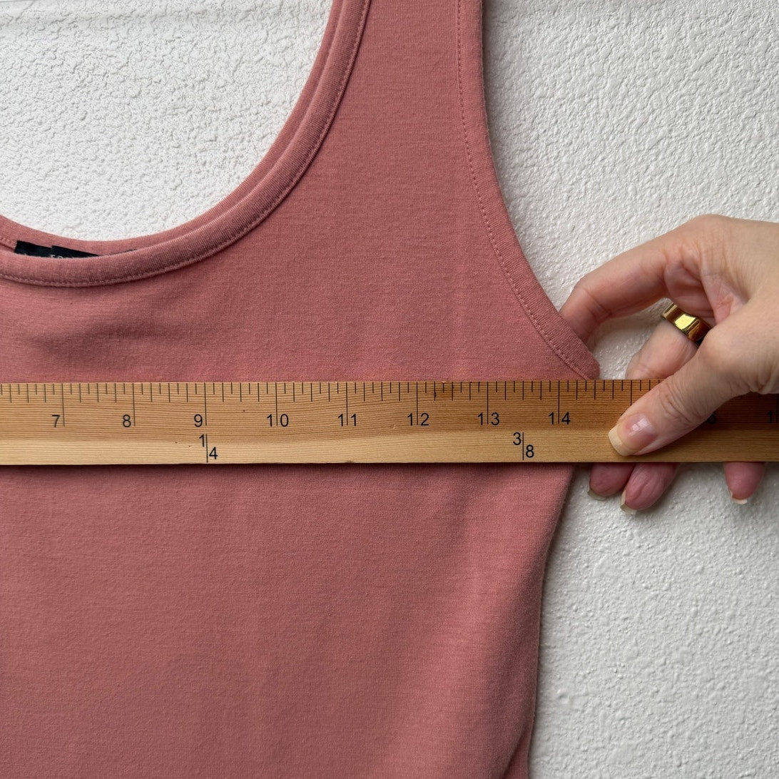Forever 21 Dusty Pink Sleeveless Snap Bodysuit Tank Top Size M