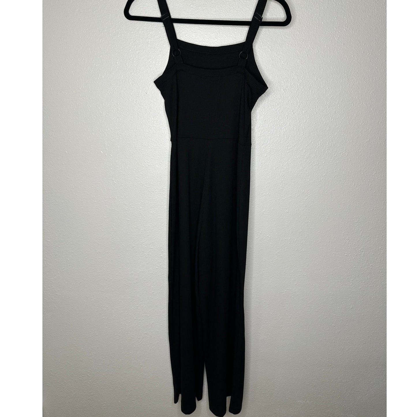 NWT Cotton On The Valerie Strappy Black Wide Leg Ribbed Jumpsuit S