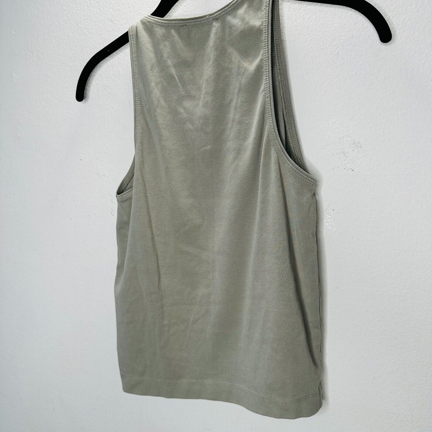 Zara Sand Color High Neck Sleeveless Stretch Tank Top Med