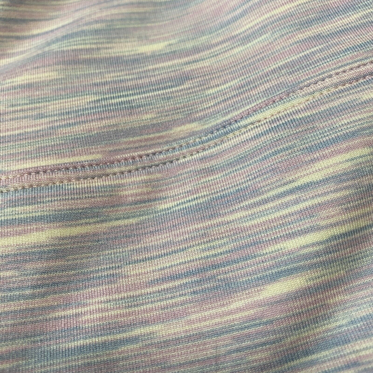 Outdoor Voices Techsweat 7/8 Activewear Legging Striped Pale Blue Pink Small