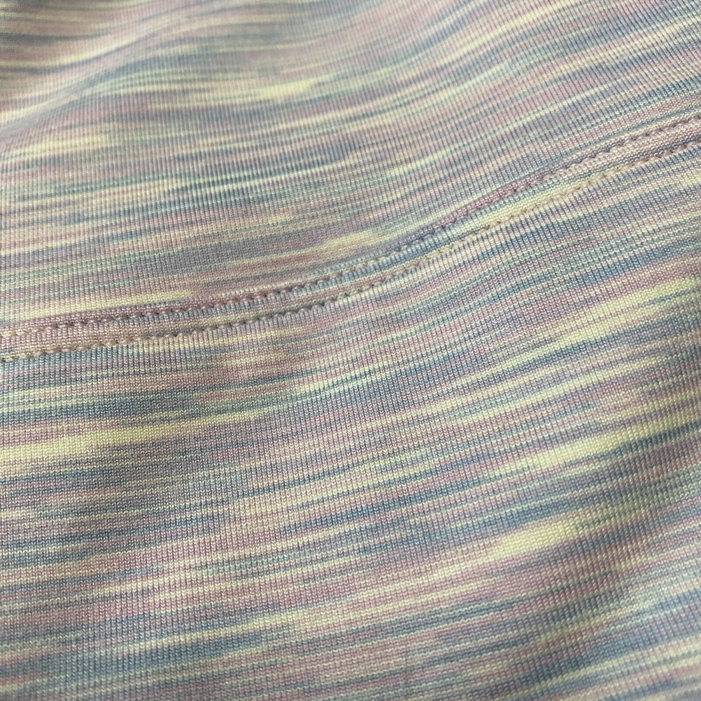 Outdoor Voices Techsweat 7/8 Activewear Legging Striped Pale Blue Pink Small