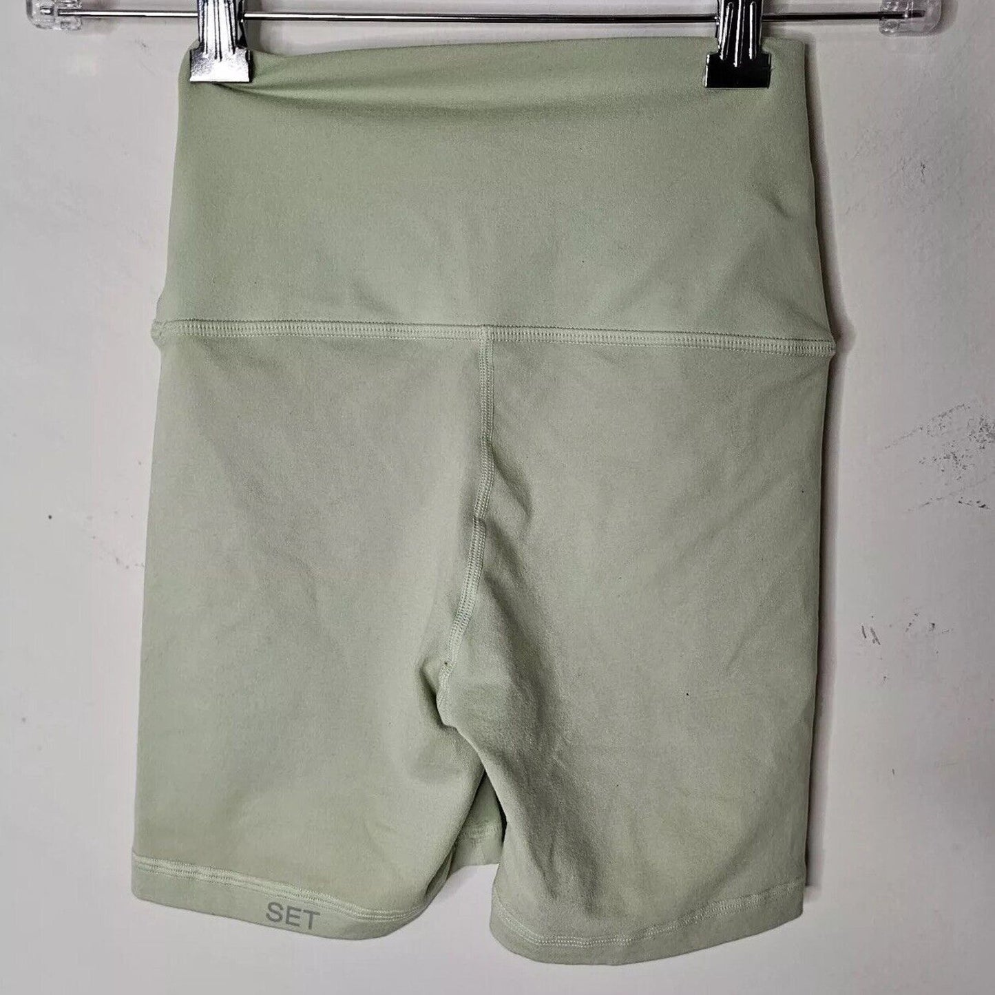 Set Active Lime Green Luxform Stretch High Waist Slimming Biker Shorts XS