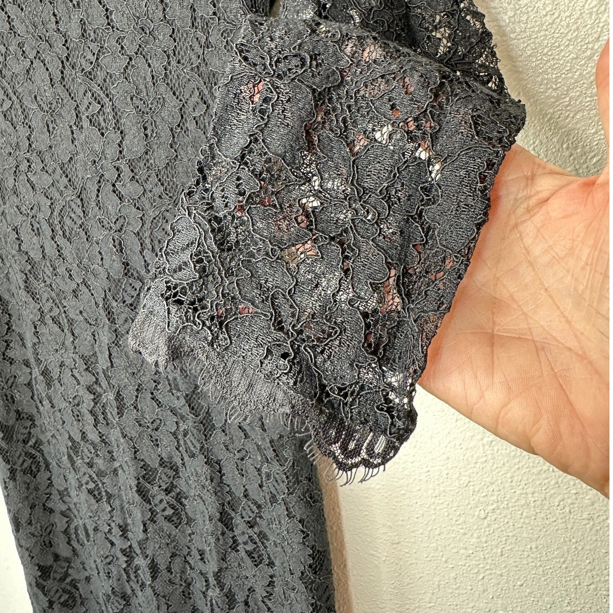 Diane von Furstenberg Black Zarita Stretch Lace Shift Dress 4