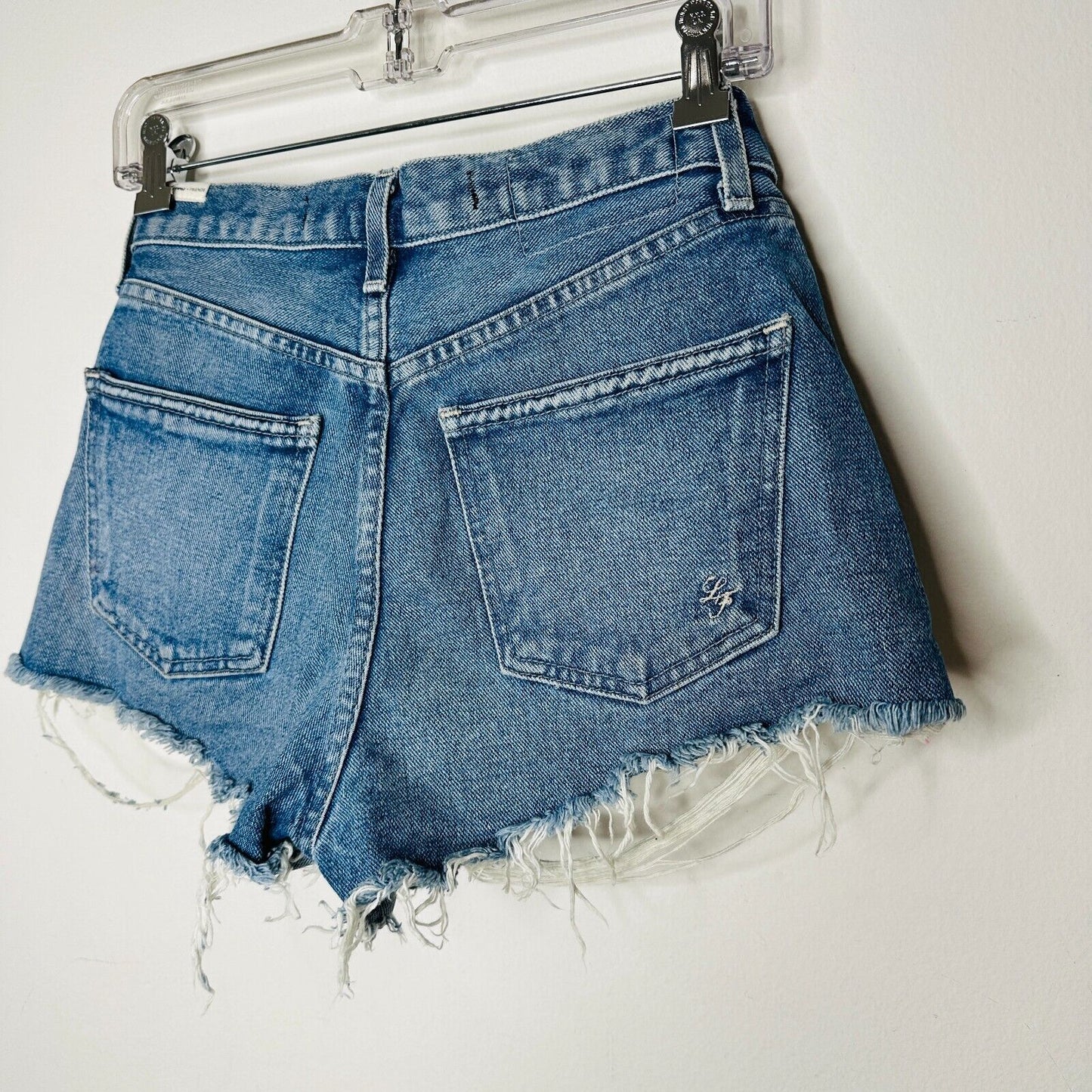 Lovers & Friends Axel Jean Distressed Cut Off High Rise Short Conrad Wash 25